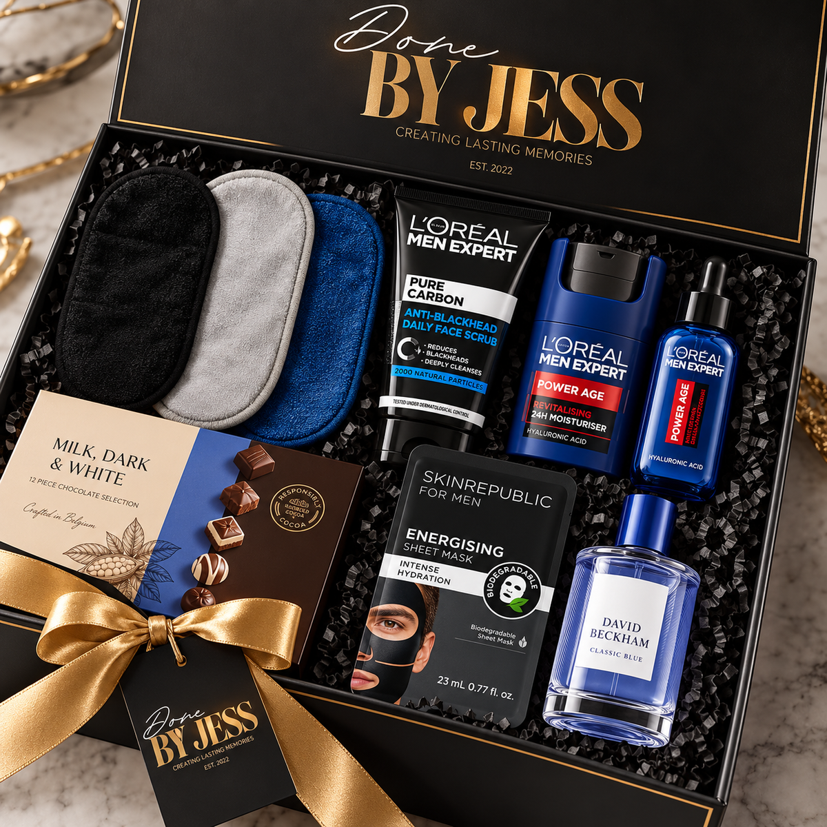 Luxury Black and Gold Grooming Gift Box